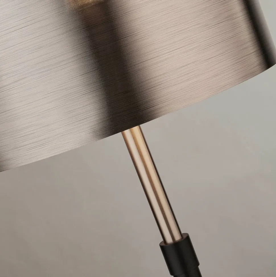 Column bordlampe, skærm i sort krom
