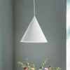 Cono pendel, hvid, Ø 25 cm, stål, enkelt lys