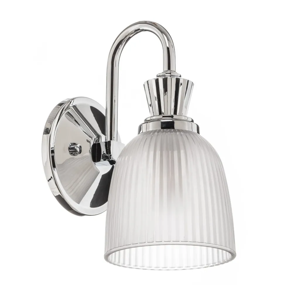 Cora LED-væglampe t. badev., glasskærm, 1 lyskilde