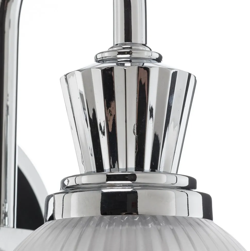 Cora LED-væglampe t. badev., glasskærm, 1 lyskilde