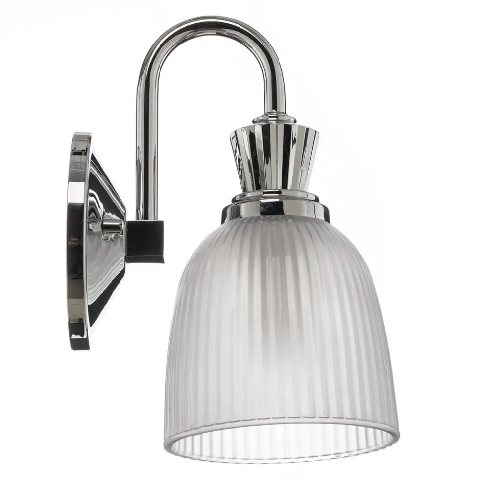 Cora LED-væglampe t. badev., glasskærm, 1 lyskilde