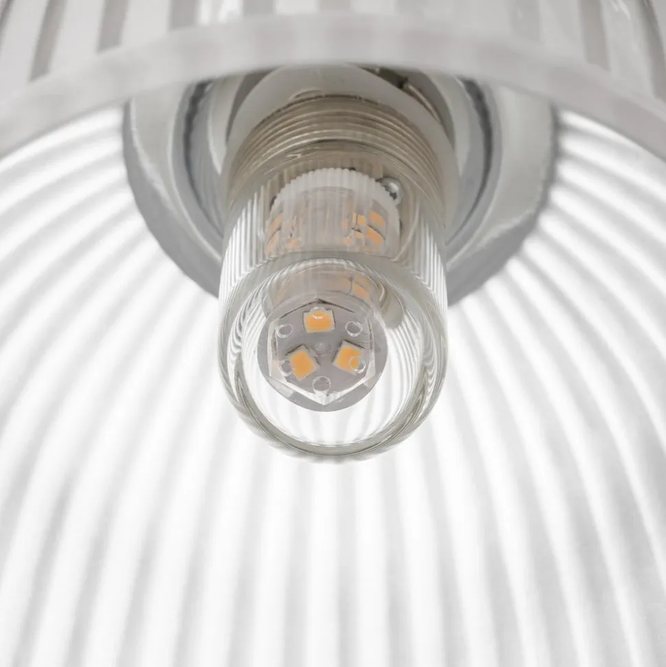 Cora LED-væglampe t. badev., glasskærm, 1 lyskilde
