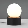 Countess bordlampe, opalglas, metalfod i sort