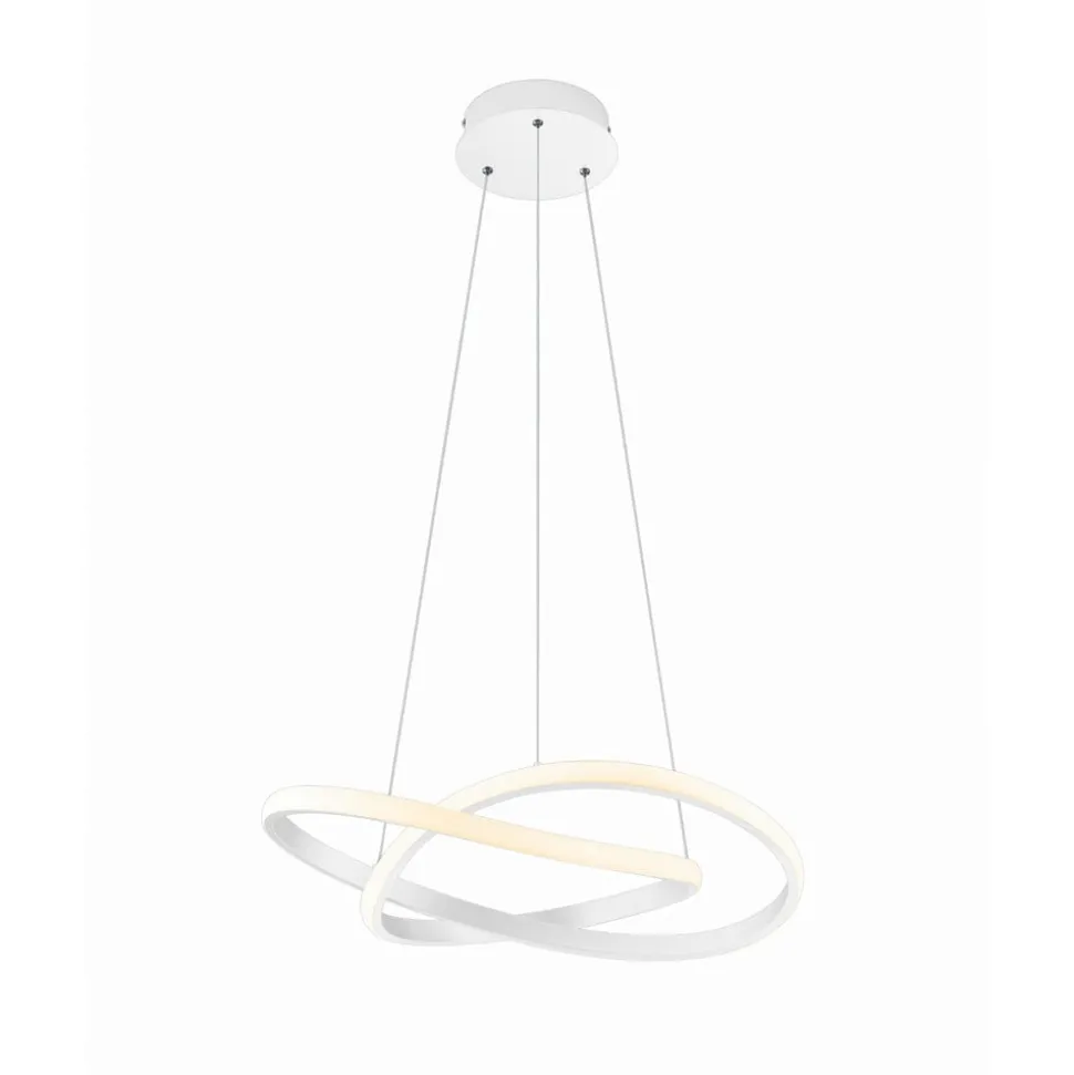 Course LED-pendel, mat hvid, 4.000 K, Ø 60 cm, metal