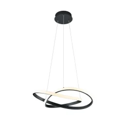 Course LED-pendel, sort, 3.000 K, Ø 60 cm, metal