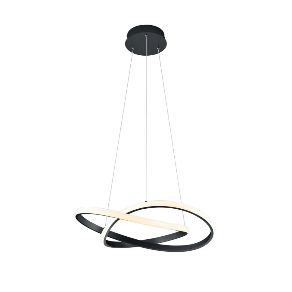 Course LED-pendel, sort, 3.000 K, Ø 60 cm, metal