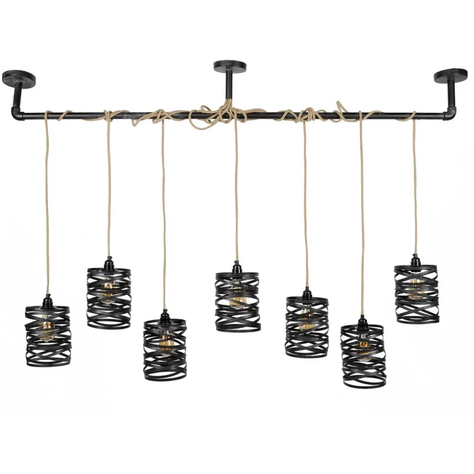 Crossround-pendel med 7 spiralformede skærme