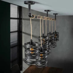 Crossround-pendel med 7 spiralformede skærme
