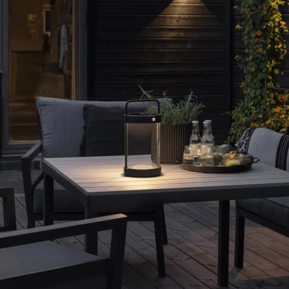 Crotone LED-solcellelygte, kan dæmpes, USB