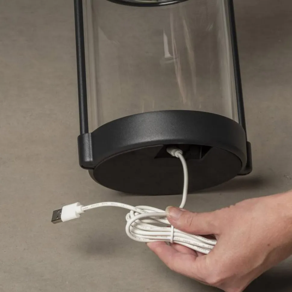 Crotone LED-solcellelygte, kan dæmpes, USB