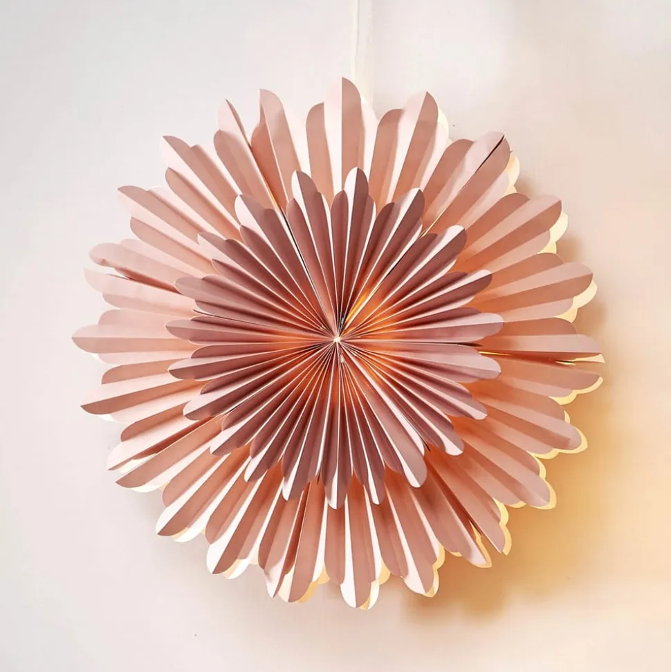 Crystal dekostjerne, papir, uden fatning, pink
