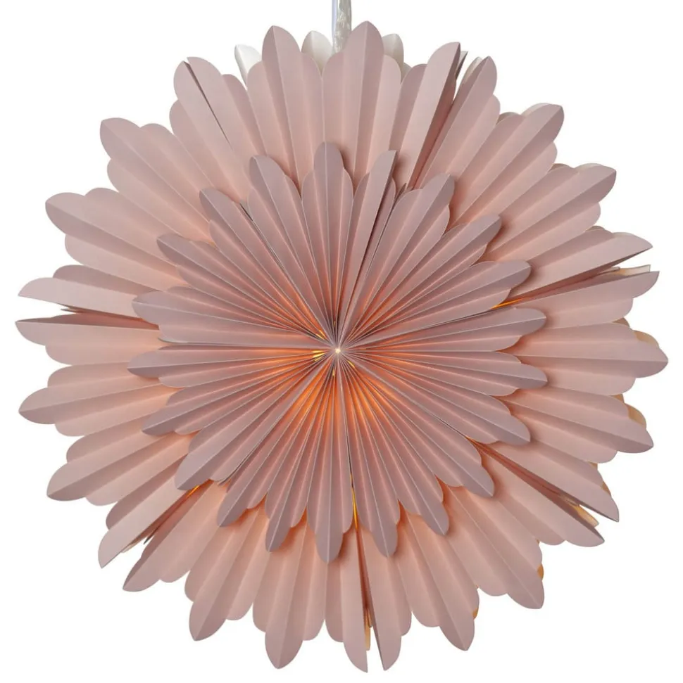 Crystal dekostjerne, papir, uden fatning, pink