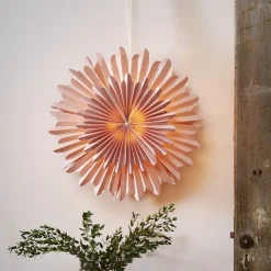 Crystal dekostjerne, papir, uden fatning, pink