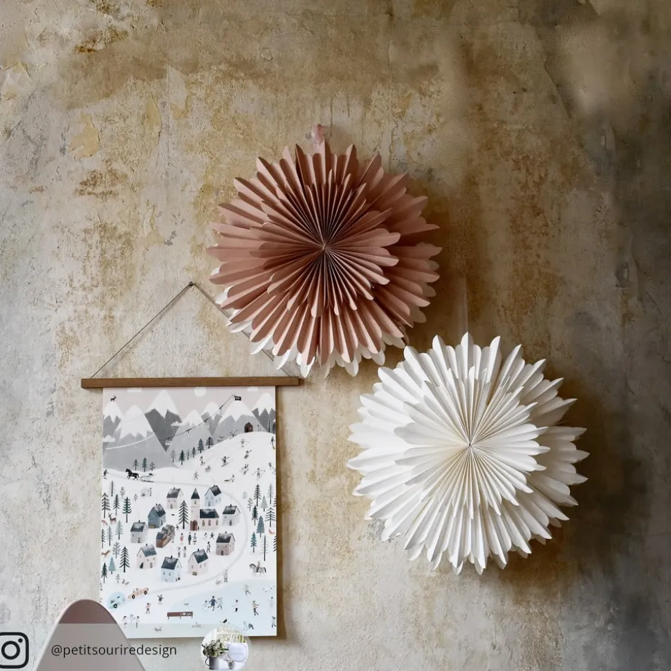Crystal dekostjerne, papir, uden fatning, pink