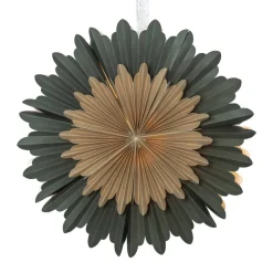 Crystal dekostjerne, papir, uden fatning, grøn