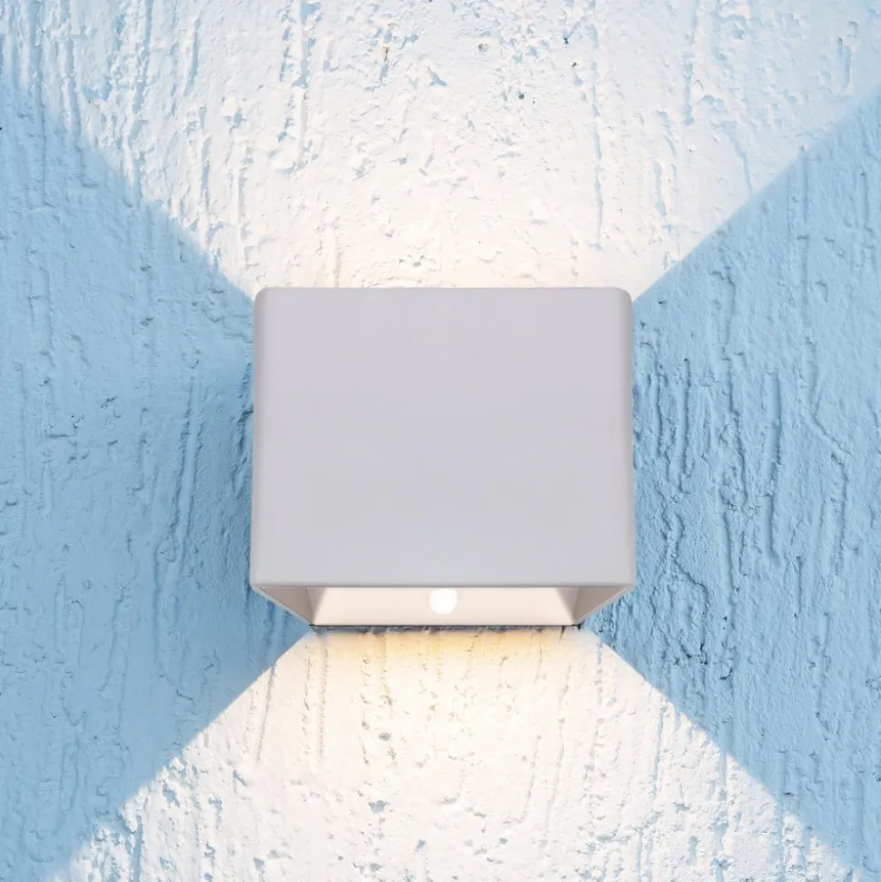 Cube LED-væglampe, batteri, magnetisk, hvid