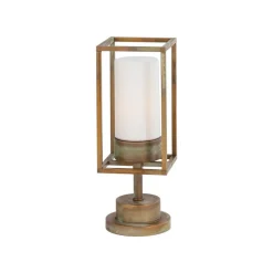 Cubic³ 3369 sokkellampe antik messing/opal