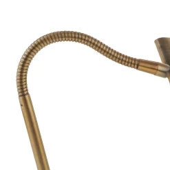 Curtis bøjelig LED-bordlampe, antik messing