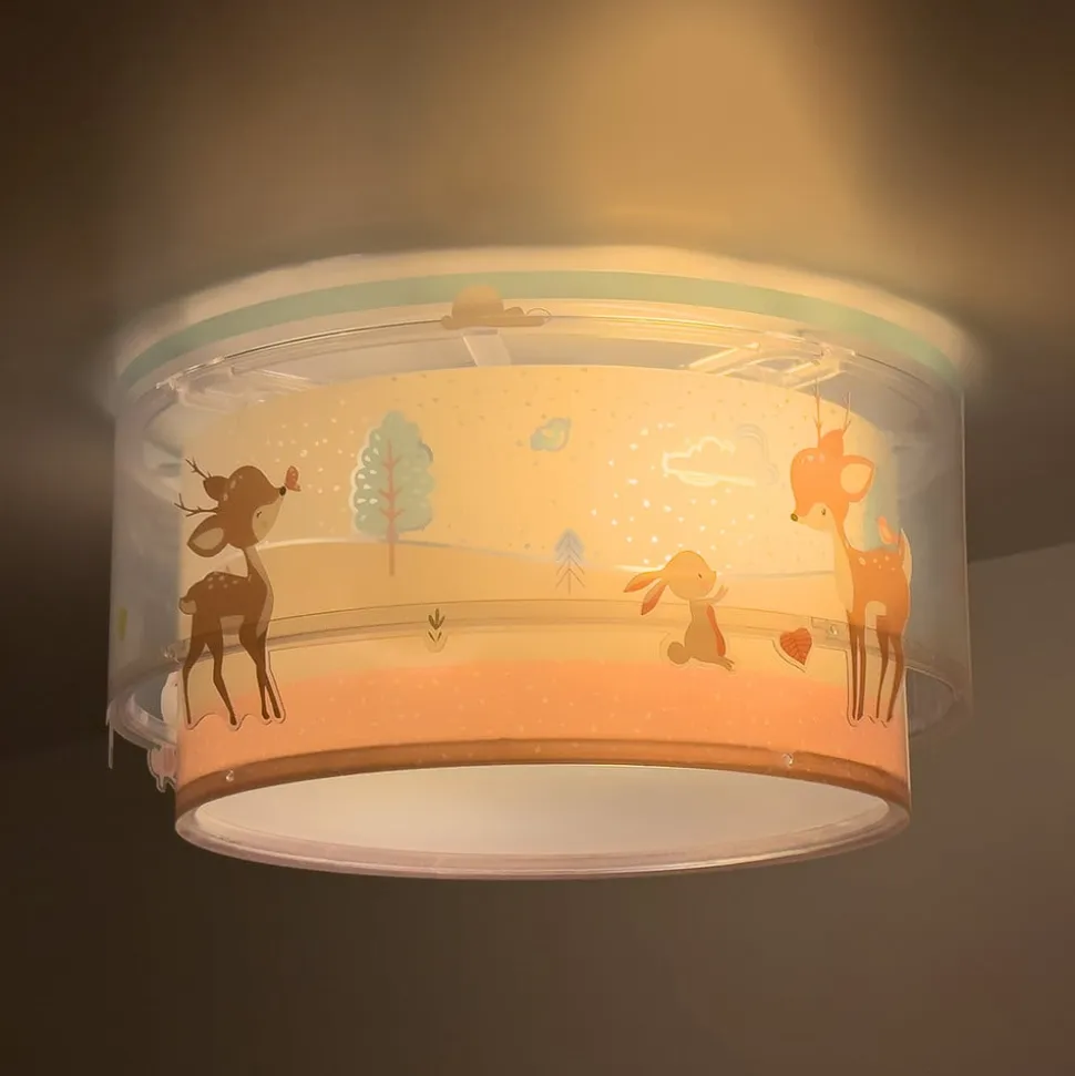 Dalber børneloftslampe Loving Deer, hjortemotiv