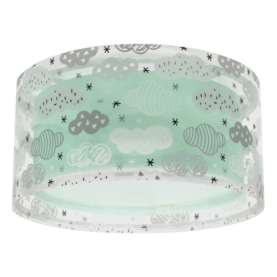 Dalber Cloud Green loftslampe, Ø 33 cm, grøn