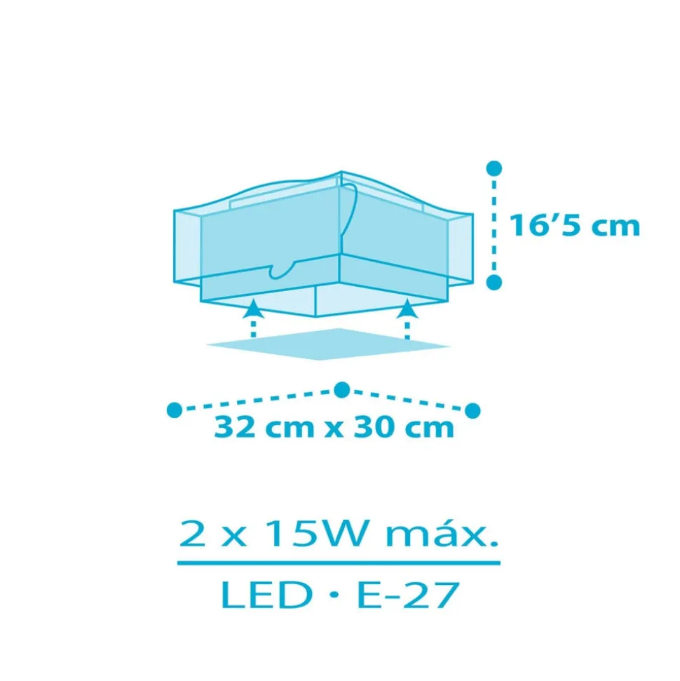 Dalber Little Shark loftlampe, havmotiv 1 lyskilde
