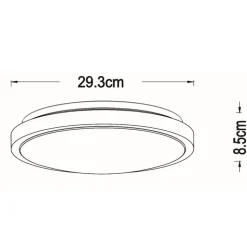 Dasher LED loftlampe, sort, Ø 29,3 cm, 2700 K, IP44