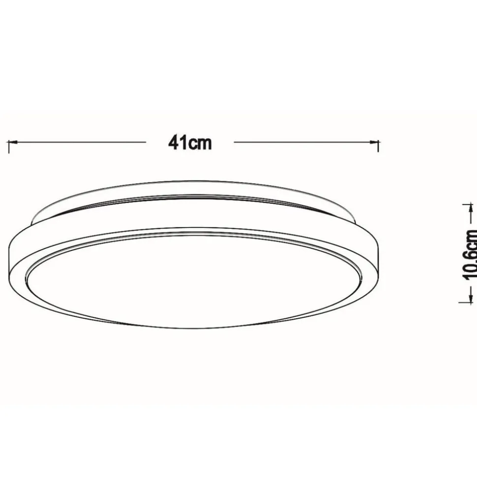 Dasher LED loftlampe, sort, Ø 41 cm, 2700 K, IP44