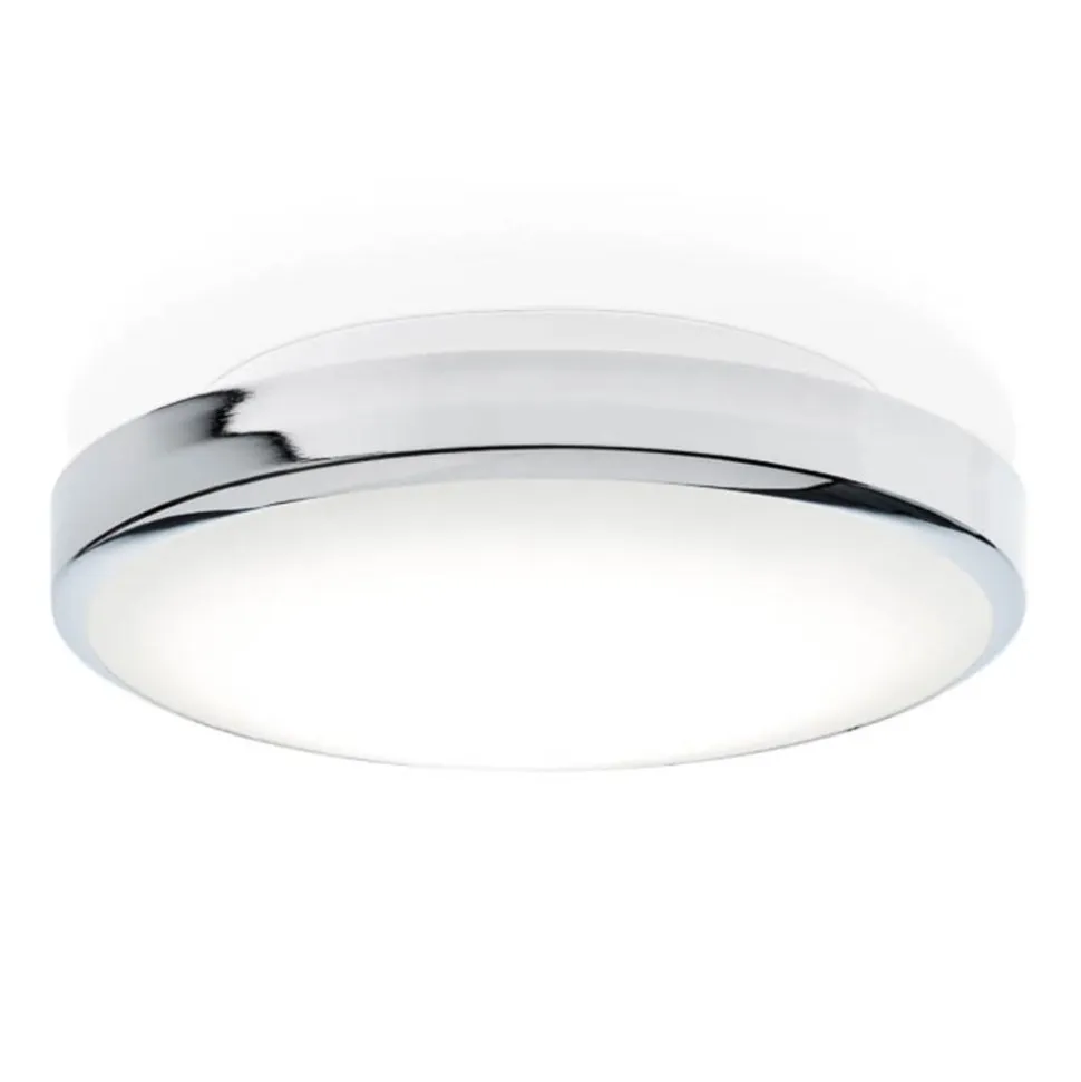 Decor Walther Glow LED-loftlampe, krom, Ø28 cm
