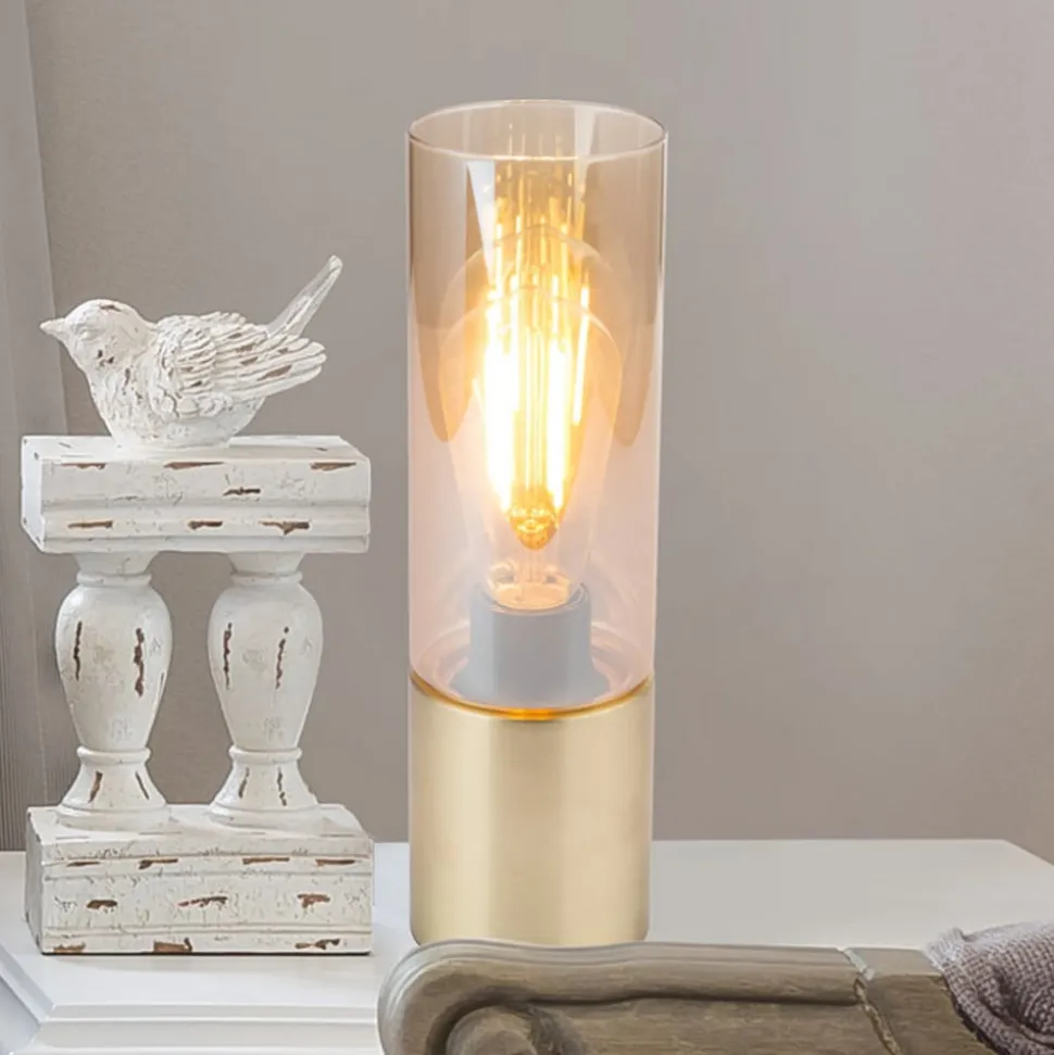 Dekorativ bordlampe Annika i messing