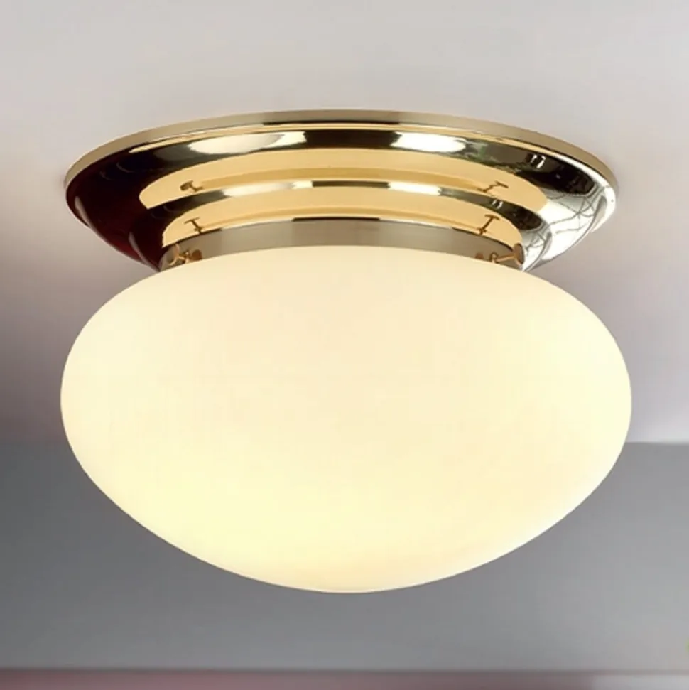 Delia loftlampe, cremefarvet glas
