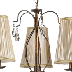 Delia lysekrone, bronzefarvet, 5-lys, Ø 68 cm