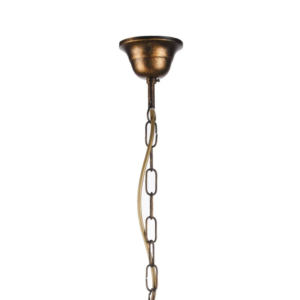 Delia lysekrone, bronzefarvet, 5-lys, Ø 68 cm