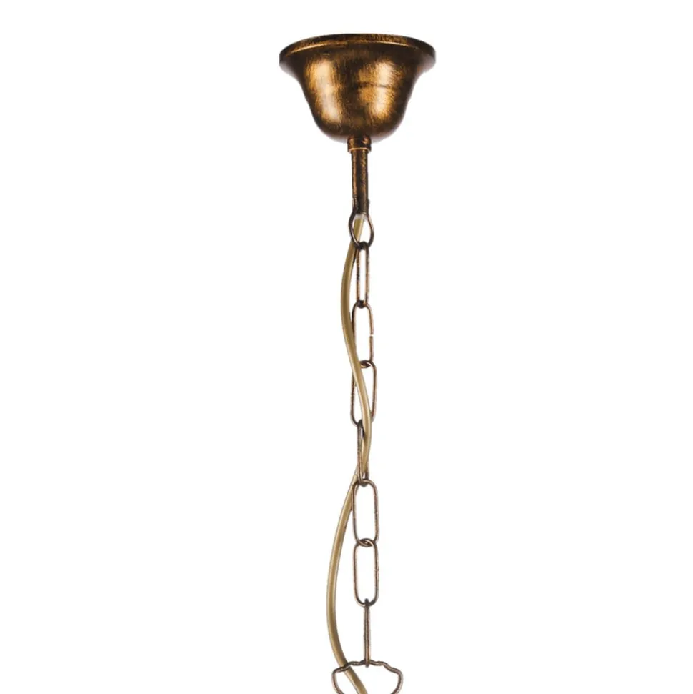 Delia lysekrone, bronzefarvet, 3-lys, Ø 60 cm