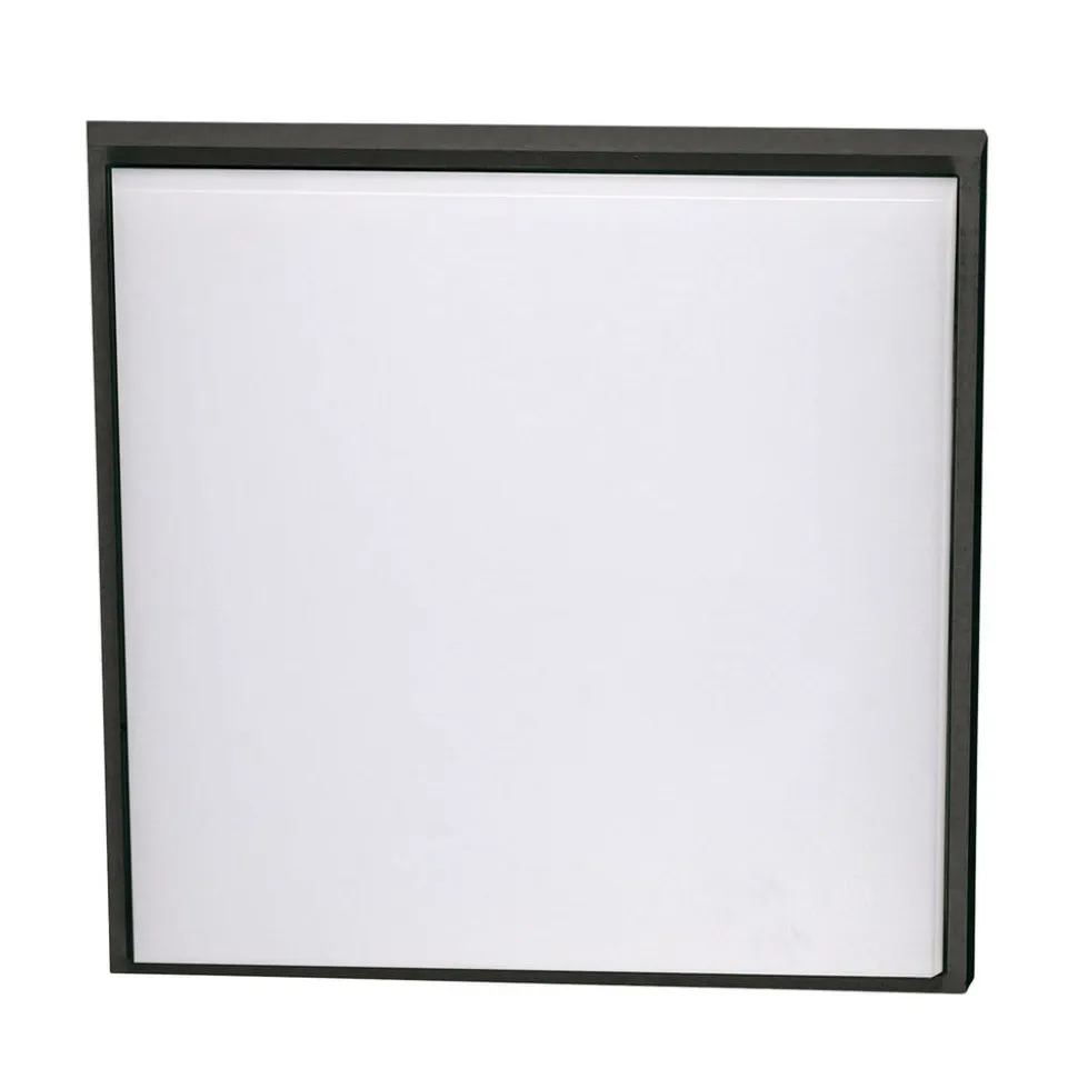 Desdy LED-loftlampe, 30 x 30 cm, IP54, sort