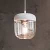 Designer pendellampe Acorn, hvid og poleret kobber
