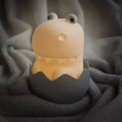 Diggy Dino LED-natbordslampe, USB, RGBW