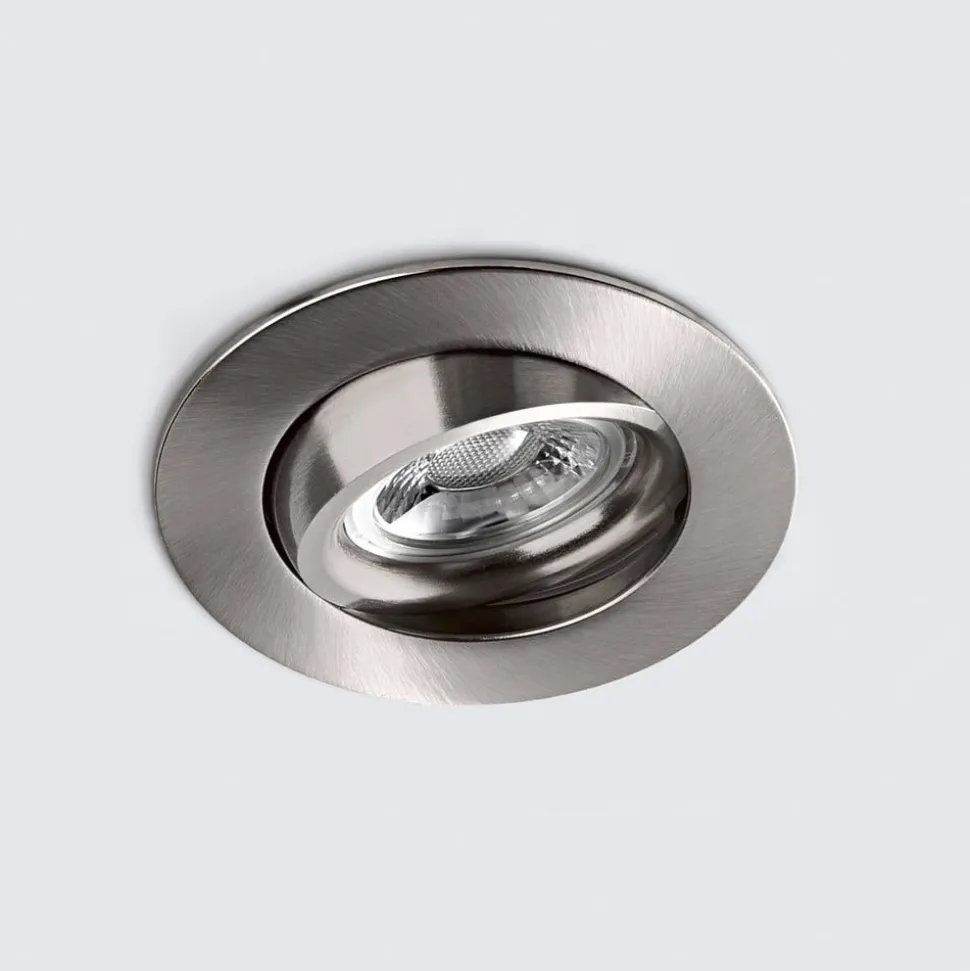 DL6809 LED-downlight, rundt, nikkel