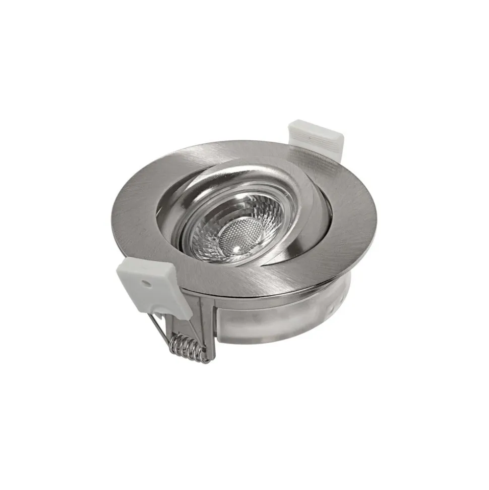 DL6809 LED-downlight, rundt, nikkel
