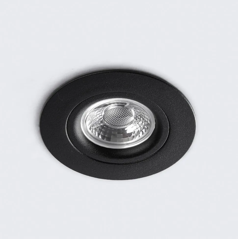DL6809 LED-downlight, rundt, sort