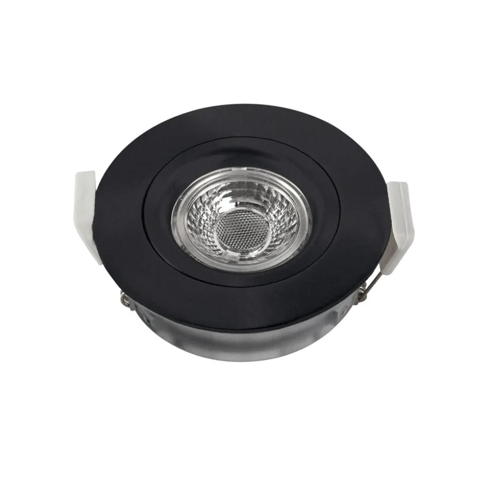DL6809 LED-downlight, rundt, sort
