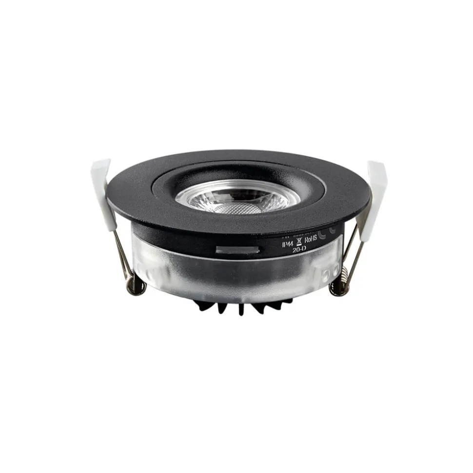 DL6809 LED-downlight, rundt, sort
