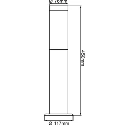 Dody sokkellampe, sort, metal, plast, E27