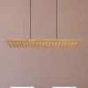 Dolores LED-pendellampe, mat sort/lysebrun