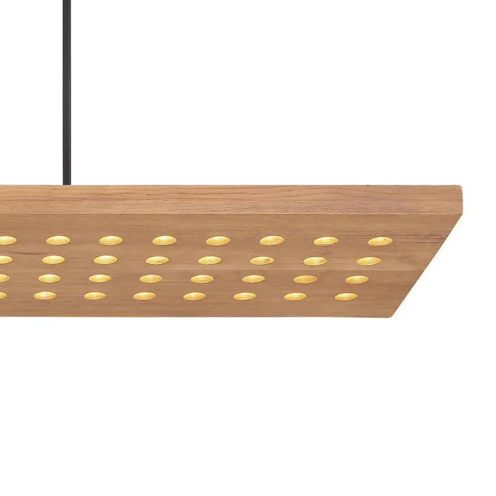 Dolores LED-pendellampe, mat sort/lysebrun