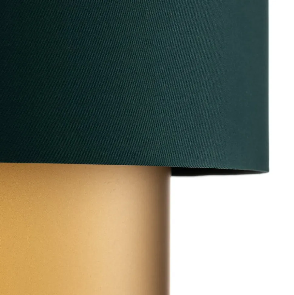 Dorina hængelampe, grøn/guld Ø 50cm