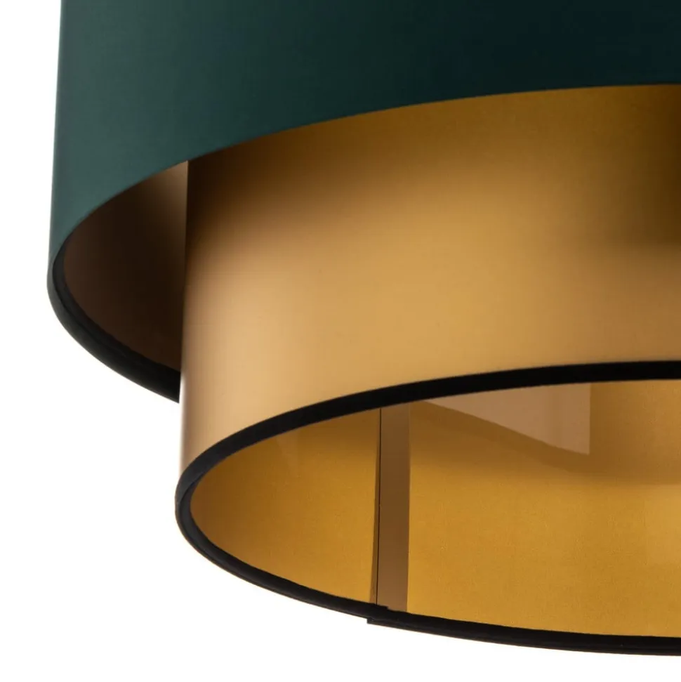 Dorina hængelampe, grøn/guld Ø 50cm