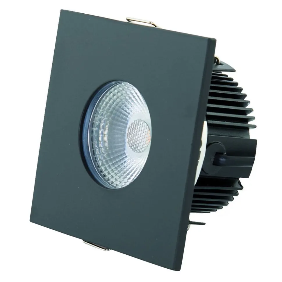 DOTLUX MULTIsun LED indbygningslampe kantet, sort
