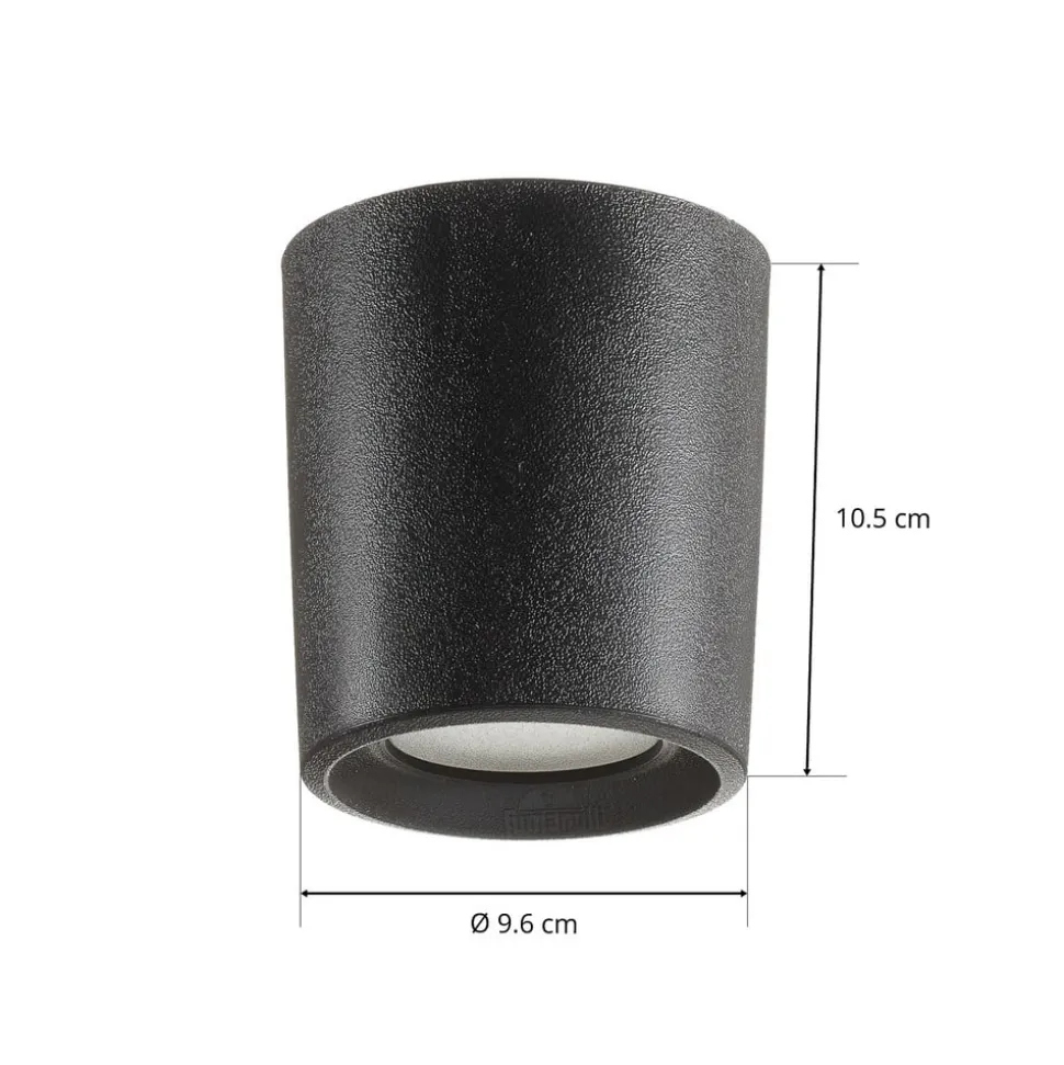 Downlight Livia 9,6 cm sort/frostet kunstharpiks GU10 CCT