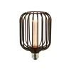 Drum LED-pære, sort, E27, 3,5 W, 1.800 K, dæmpbar
