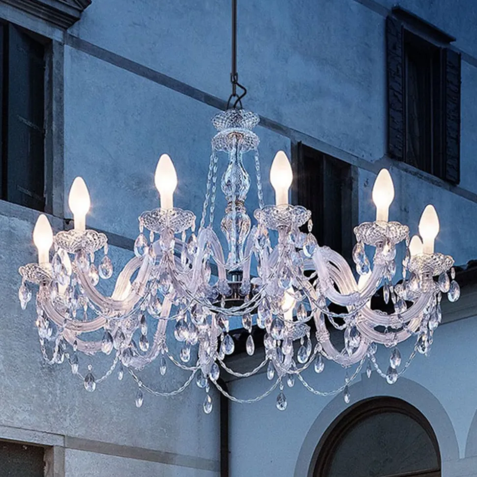 Drylight S12 - udendørs LED-lysekrone,12 lyskilder